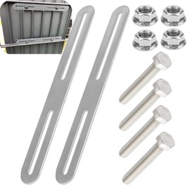 Mounting Set for Fence Mailbox, 2 Pieces, Fence Attachment, 215 x 24 mm, Letterbox Attachment for Postbox Attachment to Gates or Fences (Silver, 215 mm)