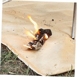 KONTONTY Camping Fire Resistant Blanket Portable Fire Blanket for Outdoor Picnics Camping Home Use Fiberglass High Temperature Resistant Lightweight Design