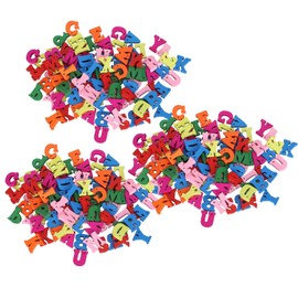 Zerodis Botones de Letras de Madera, 300 Uds. Botones de Madera Coloridos para Manualidades DIY Hechos a Mano, Suministros Educativos para Niños para Ropa, Costura, Arte de Colección de Recortes