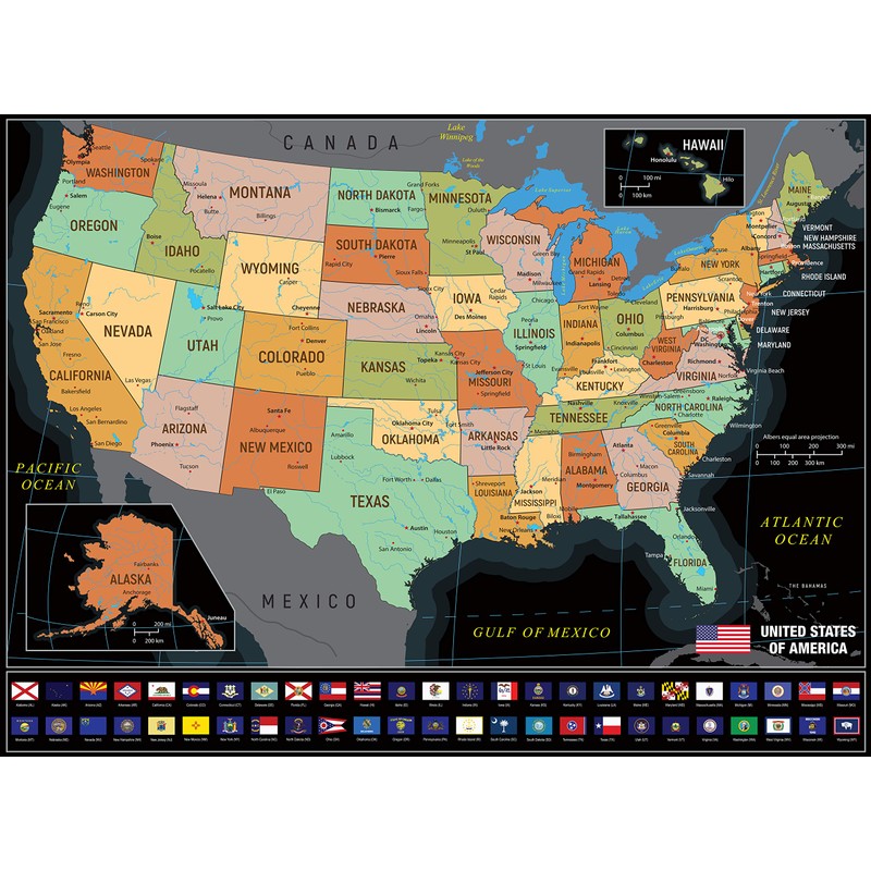 4D Cityscape Puzzle - Scratch Off : USA Travel Map