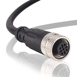 Lonlonty M12 Female 5 Pin Aviation Socket Electrical Cable, M12 Cable Aviation Sensor Cable 6.5Ft/2M (5-Pin,Straight,Female)…