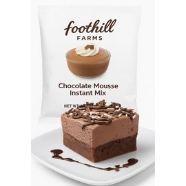 Foothill Farms Chocolate Mousse Instant Mix – 16 oz Pouch, Easy No-Bake Dessert, Rich & Creamy, 1-Pack