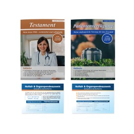 SellerRocket 2 x Vorsorgeunterlagen - Patientenverfügung, Vorsorgevollmacht, Betreuungsverfügung, Testament | Mapppe für Gesundheitsdokumente | Auflage 2025