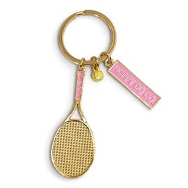 HOPPY DO CO Sports Keychains for Women | Soccer Tennis Volleyball Softball Players and FAns | Gifts for Womens Sports (Tennis Racket)