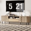 CENOVE Fluted TV Stand - Modern Wooden Freestanding Home Entertainment
