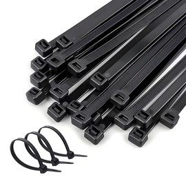 Aroono 1000 PCS 12 inch Black Zip Ties Heavy Duty-0.3 inch Width, 110lb Strength, Nylon Material, UV Resistant, High/Low Temperature Resistant-Durable, for Desktop Storage, Home, Fence, Garden