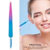 Healeved Stainless Steel Eyebrow Tweezers Portable Brow Tool Brush for