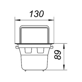 Upmann No. 80224 Mud Bucket for Basement Drain 15 x 22 mm