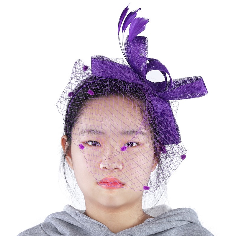 Wedding Women Net Mesh Bridal Face Veil Hats Brides Fascinator