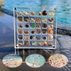 Oiieco Muschel-Aufbewahrungsbox, Acrylic Magnetic Seashell Display Box,Transparent Acrylic Seashell Storage