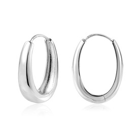 ALEXCRAFT Hoop Earrings 925 Silver for Women Earrings Small Huggie Hypoallergenic Earrings, Brass, No Gemstone