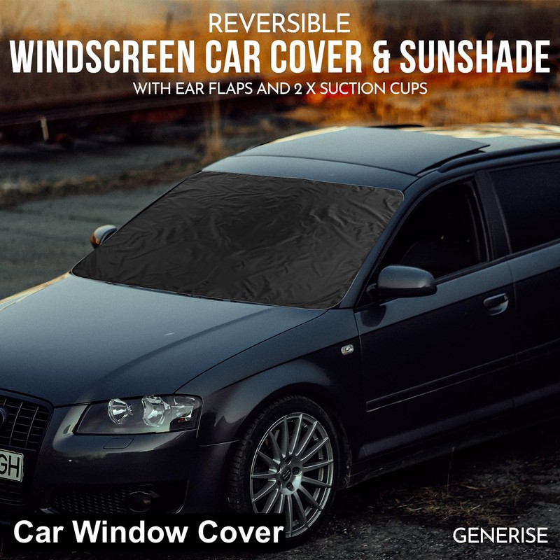 Car Windscreen Cover GENERISE Reversible All Seasons Car Screen Cover