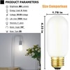 Leools E26 Frosted Edison Bulb 4W Equivalent E26 LED Bulb