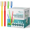 PRUVADE 36 Pack Disposable Toothbrushes with Toothpaste, Built In -
