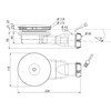 Wirquin 30719686 Slim Extra-Flat Shower Drain for Extra-Flat Trays ø90