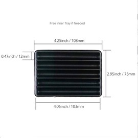 CannaAroma Midnight Black Child Resistant Slide Tin Box, Small Storage Metal box, 4.45 x 3.15 x 0.5'' | 12 Pack