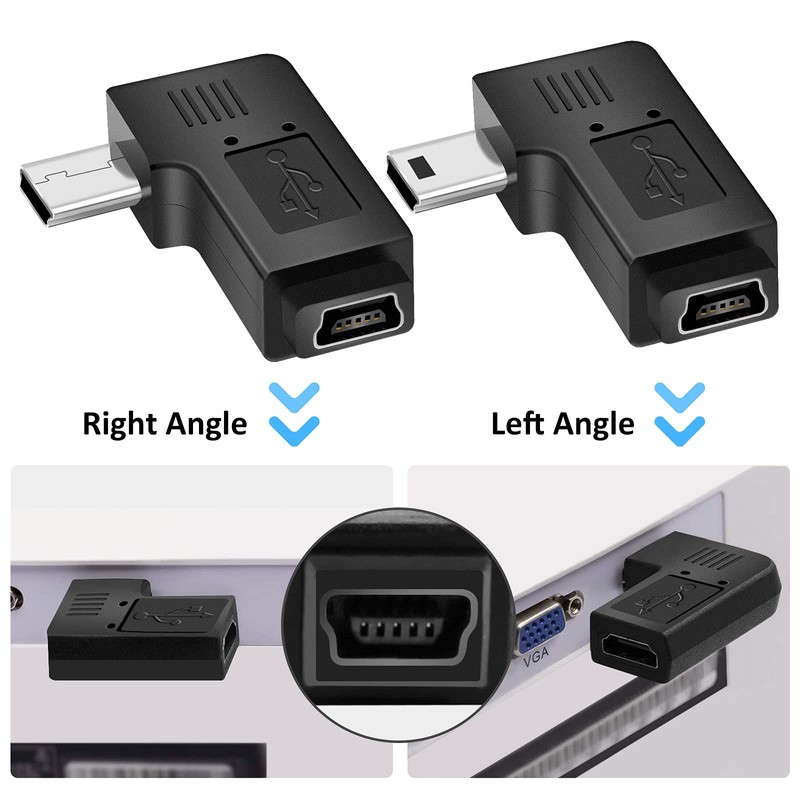 UCEC USB 2.0 Adapter Plug - Left and Right Angle