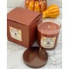 K_R Pumpkin Spice Scented Candle, Hand Poured, 8.5 oz, 50-60