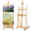 Somime H-Frame Studio Easel, Solid Beechwood Artist Easel with Storage