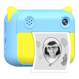 Cámara de Impresión Instantánea para Niños Cámara de Video Digital 1080P Lente de Cámara Dual 12MP Pantalla LCD de 2.4 Pulgadas Batería Incorporada Festival de Cumpleaños Regalo de para Niños Niñas