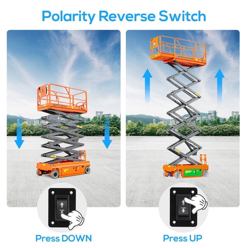Linkstyle UP Down Momentary Reverse Switch, 2pcs 30A DPDT Polarity