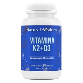 Vitamina D3 K2 y Vitamina A para Mayor Absorcin de Calcio, Huesos Fuertes, Salud de Piel con 210 capsulas  Vitamina D3 400 ui Vitamina K2  Natural... 
