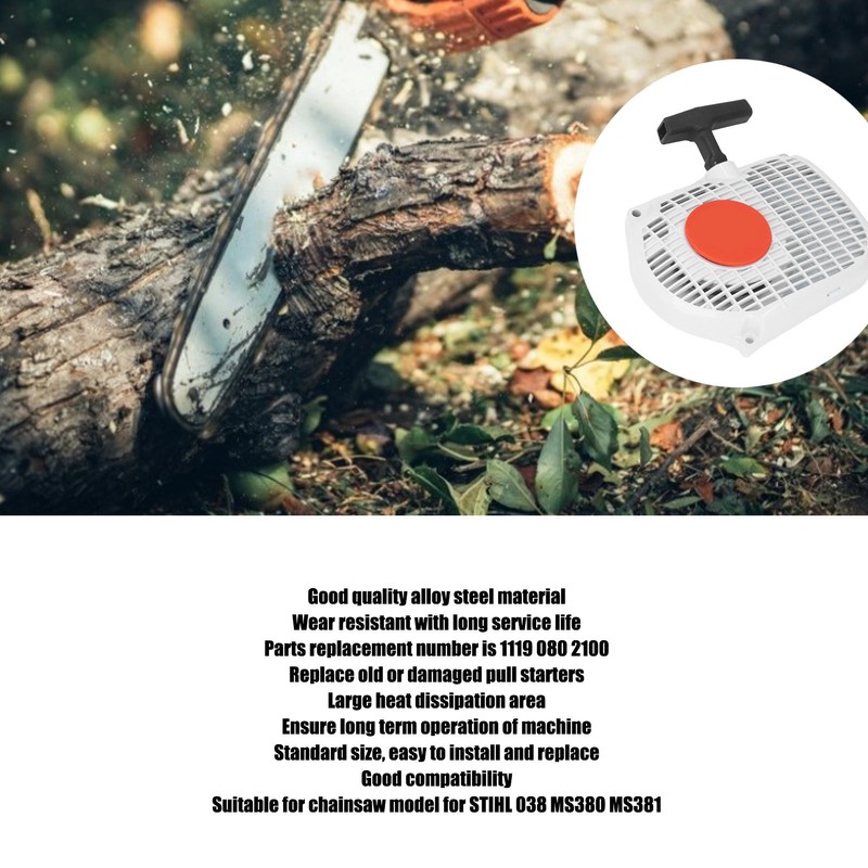 Pull Starter Assembly Recoil Rewind Replacement for Stihl 038 MS380