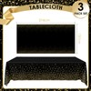 Party Tablecloths, Black Disposable Tablecloth with Gold Polka Dot Garden