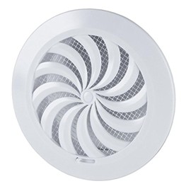Circle ceiling wall grille cover 100 mm duct, Ventilation grilles with fly net(T95)