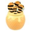 Sizikato 4pcs Porcelain Measuring Spoons with Base, Cute Ceramic Bee