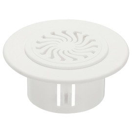 PATIKIL Round Air Vent 1.9" (49mm), Adjustable ABS Vent Cover Louver Grille Vent with Screen Fit for 1.97" - 2.36" Hole for Bathroom Office Kitchen Bedroom Ventilation, White