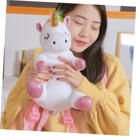 VALICLUD Toy Cartoon Backpack Unicorn Bag Unicorn Backpack Coin Compartment Cartoon Book Bag Purse Beautiful Backpack White Child Coin Bag Animal, White