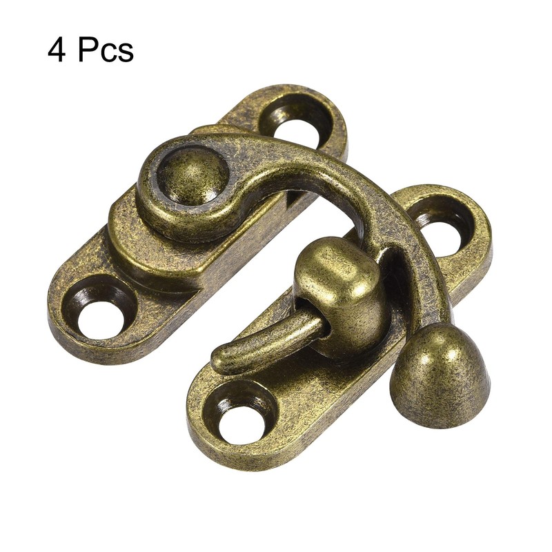sourcing map Antique Vintage Lock Clasp Right Latch Hook Hasp