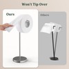 Evolvegoods Brushed Nickel Toilet Paper Holder Stand, Freestanding Toilet Paper