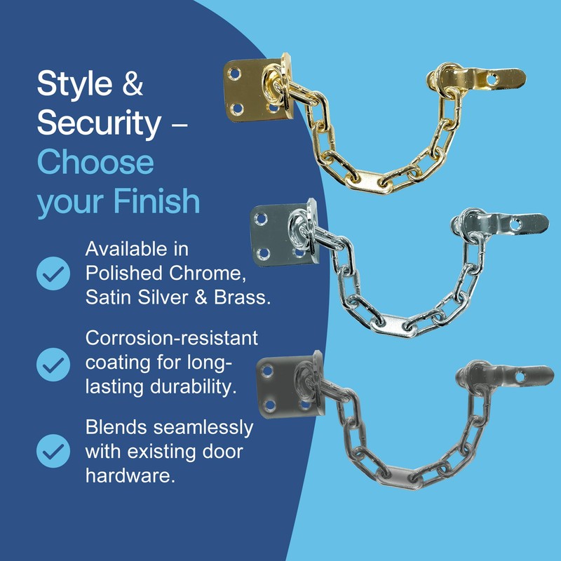 UAP Door Chain with Security Rating - Heavy-Duty Front Door
