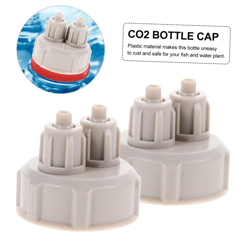 ORFOFE Aquarium Co2 System Pro Tube Guage Bottle Cap Air