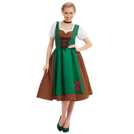 Fun Shack Oktoberfest Outfit Women, Lederhosen Women Costume, Bavarian Costume Women, Dirndl Dress Women Large