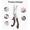 Geflügelschere scharfe Küchenschere,Geflügelschere Edelstahl mit Ergonomischen Griff,Huhn, Pute oder Truthahn,Fleischschere,