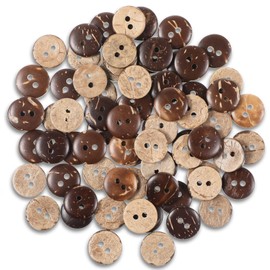 Wooden Buttons Natural Pack of 100 Buttons Wooden Coconut Buttons for Sewing Natural Coconut Buttons 12.5 mm Round Button for Crafts for DIY Sewing Craft Gift Decoration Clothing
