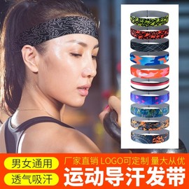 Sports Headband Sweat-Proof Fitness Headband for Men & Women - Sweat Absorbing for Basketball & Running Free Size/[NEW] Water Wave Blue 5ea