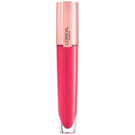 L'Oréal Paris Shiny Lip Gloss for Maximum Volume, Nourishing Effect, with Hyaluronic Acid and Collagen AS Fragments, Brilliant Signature Plump-in-Gloss, No. 408 I Accentuate
