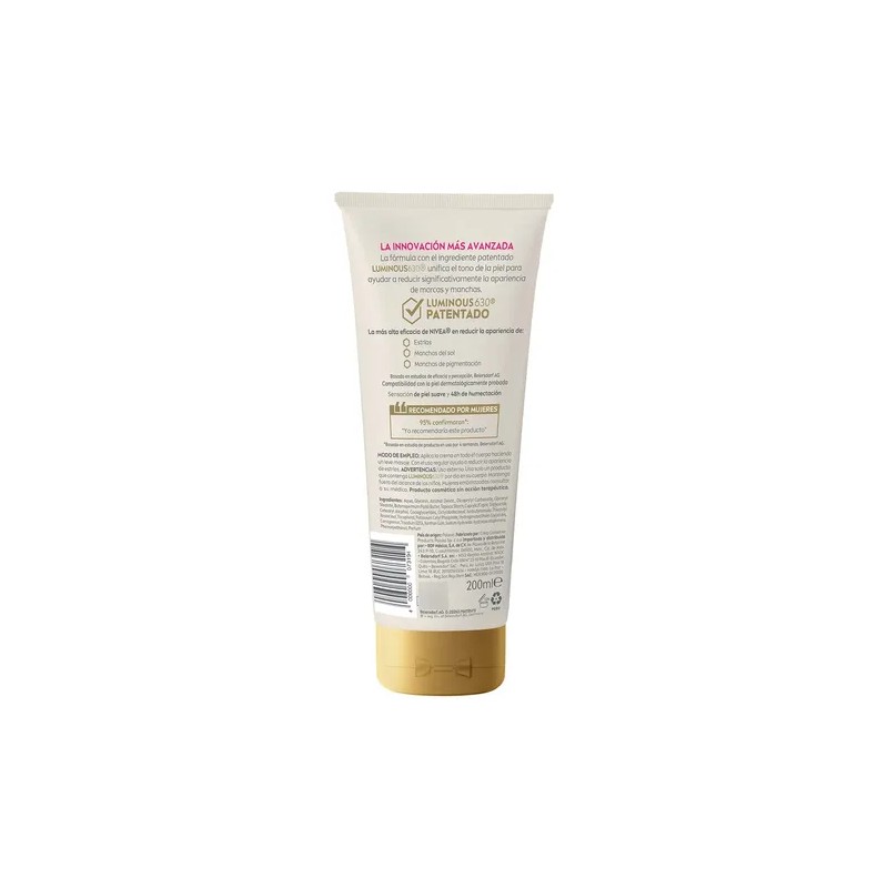 Nivea Crema Corporal Luminous630 Anti Estrías Manchas 200ml