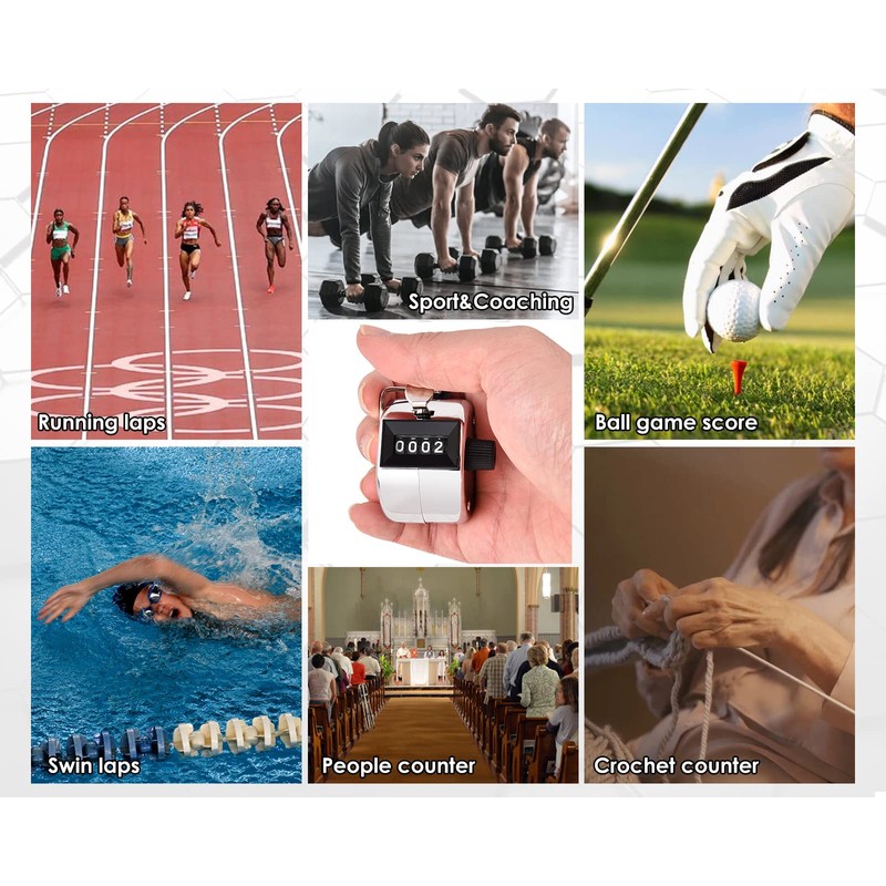 DS. DISTINCTIVE STYLE Handheld Tally Counter 1.8" Metal Mechanical Clicker