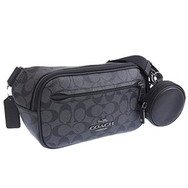 Coach CJ505 CJ506 ELIAS BELTBAG Men's Shoulder Bag, Body Bag, Outlet Brand, Waist Pouch, Signature Mini Pouch, charcoal
