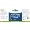 Woods Supplements - Vegan Glucosamine Sulphate 2KCl 750mg x180 Tablets.