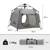 ASFANES Outdoor Pet Automatic Camping Tent, Pop up Cave Bed