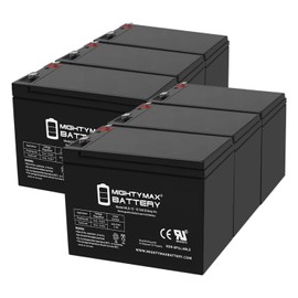 Mighty Max Battery 12V 8AH SLA Battery for Mircom FA-101T Fire Alarm Panel - 6 Pack