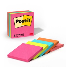 Post-it Notes, 3 x 3 in, Poptimistic Collection, 5 Pads
