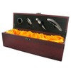 Customizable Wine Box and Accessories Presentation Set with Beautiful Rosewood