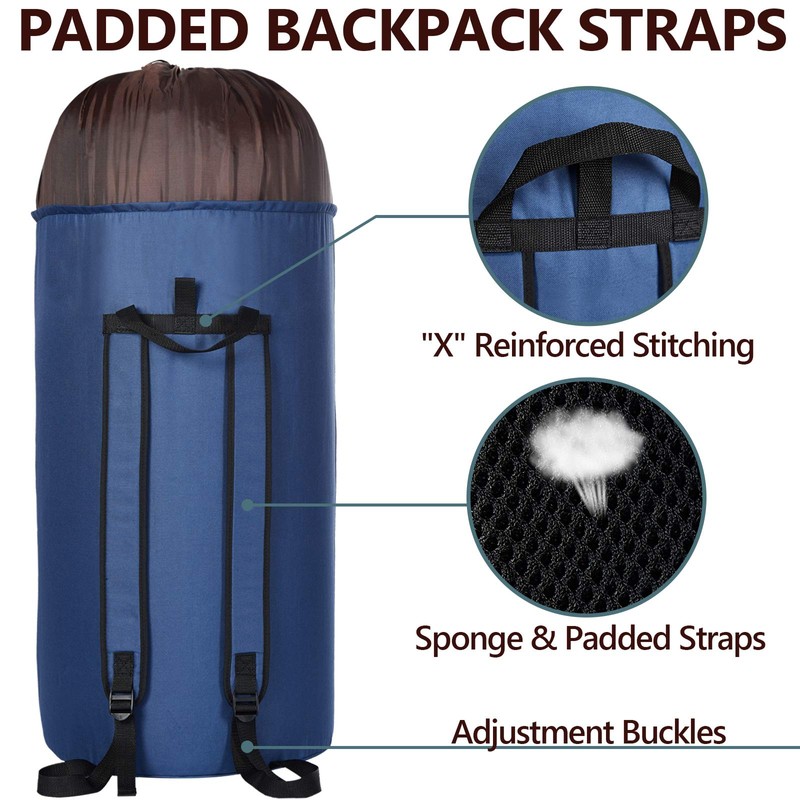 Laundry Bag Backpack Extra Large, 115L Laundry Backpack with Padded